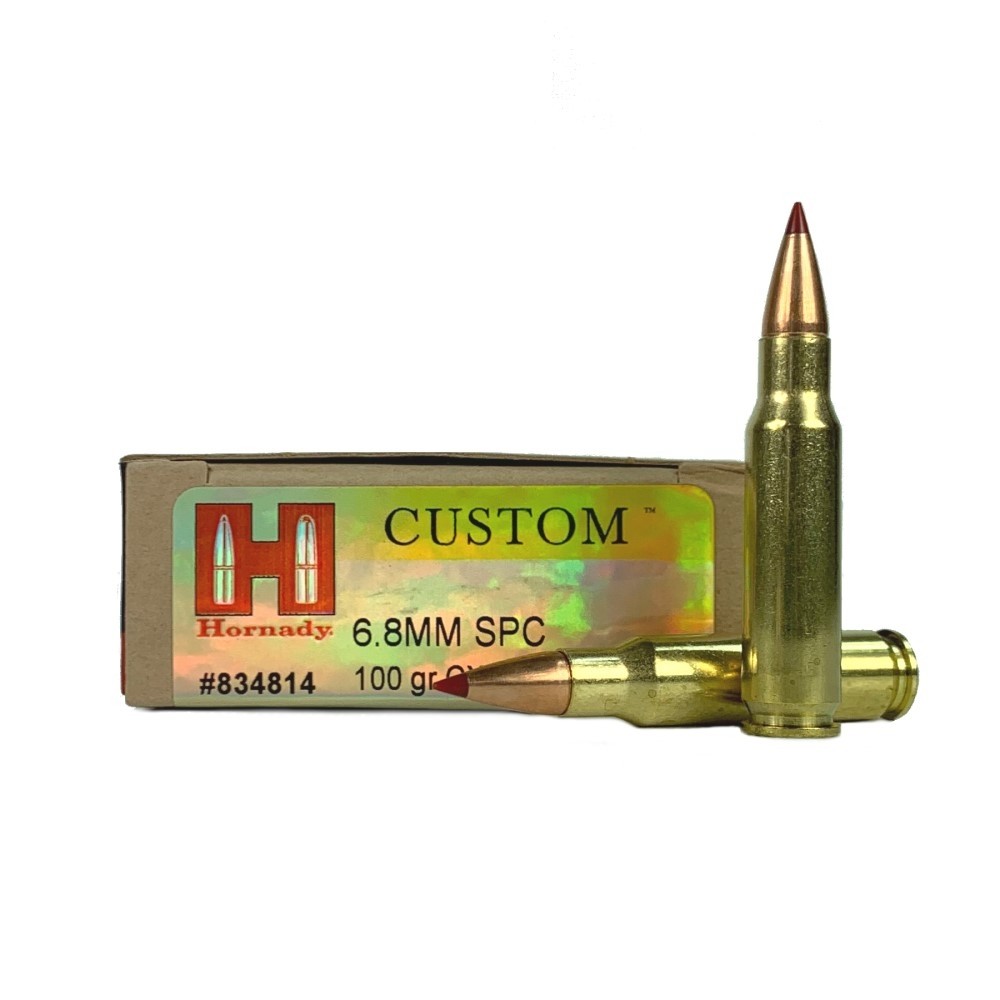 Hornady Custom 6.8mm Remington SPC 100 Gr. CX Polymer Tip- Lead-Free- Box of 20