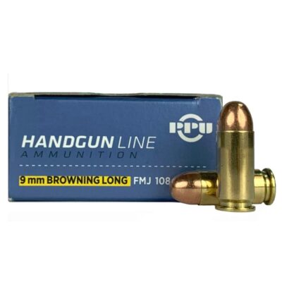 Prvi Partizan 9x20mm Browning Long 108 Gr. Full Metal Jacket- Box of 50- PPH9BL