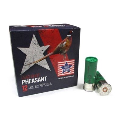 Stars and Stripes Pheasant 12 Gauge 2-3/4" 1-1/4oz  #4 Lead Shot- Box of 25