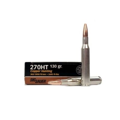 SIG SAUER Elite Performance .270 Winchester 130 Gr. Copper Hunting - Lead-Free Expanding- Box of 20