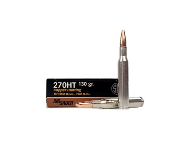 SIG SAUER Elite Performance .270 Winchester 130 Gr. Copper Hunting - Lead-Free Expanding- Box of 20