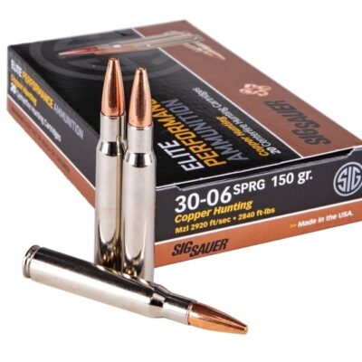 SIG SAUER Elite Performance 30-06 Springfield 150 Gr. Copper Hunting - Lead-Free Expanding- Box of 20