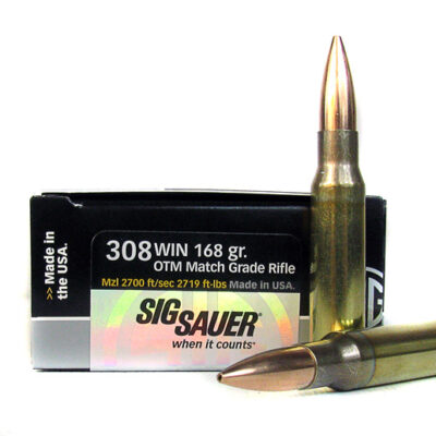 SIG SAUER Elite Performance Match Grade .308 Winchester 168 Gr. Open Tip Match- Box of 20