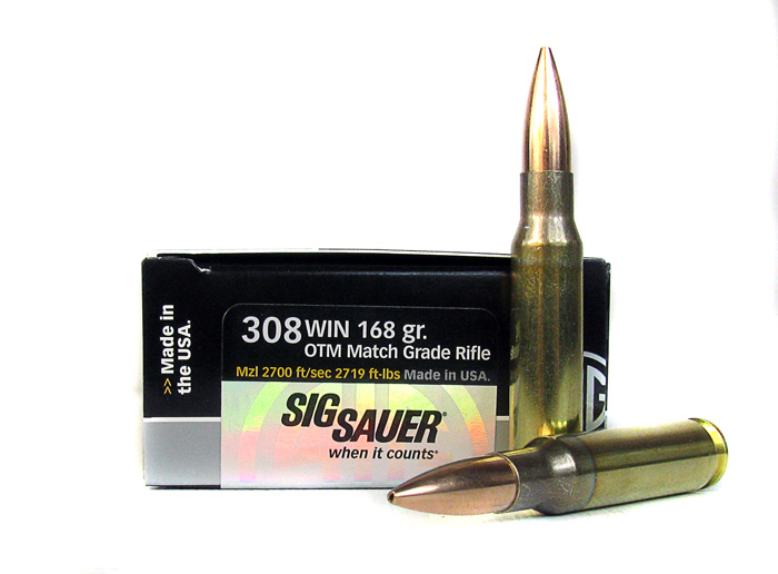SIG SAUER Elite Performance Match Grade .308 Winchester 168 Gr. Open Tip Match- Box of 20