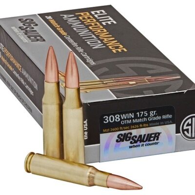 SIG SAUER Elite Performance Match Grade .308 Winchester 175 Gr. OTM- Box of 20