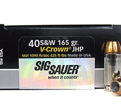 SIG SAUER Elite Performance .40 S&W 165 Gr. V-Crown JHP- Box of 50