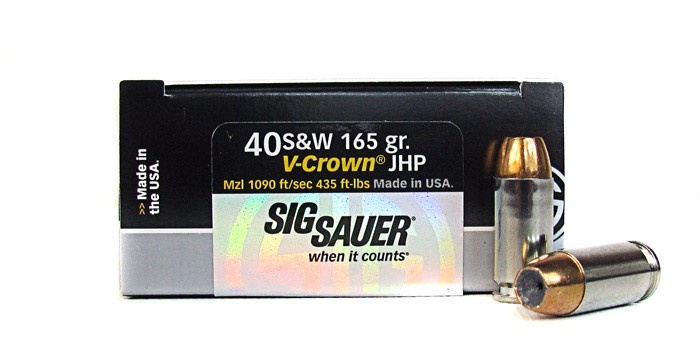 SIG SAUER Elite Performance .40 S&W 165 Gr. V-Crown JHP- Box of 50