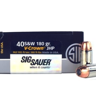 SIG SAUER Elite Performance .40 S&W 180 Gr. V-Crown JHP- Box of 50