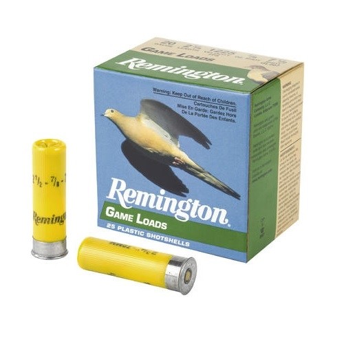 Remington Game Load 20 Gauge 2-3/4" 7/8 oz #7-1/2 Shot- Box of 25