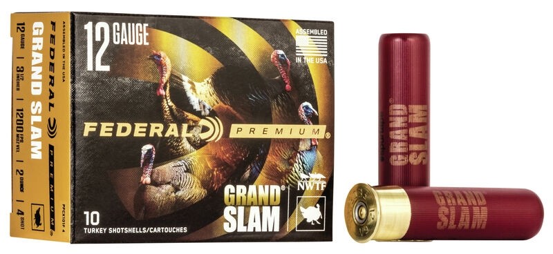 Federal Premium Grand Slam 12 Gauge 3-1/2" 2 oz Copper Plated #4 Shot- Box of 10