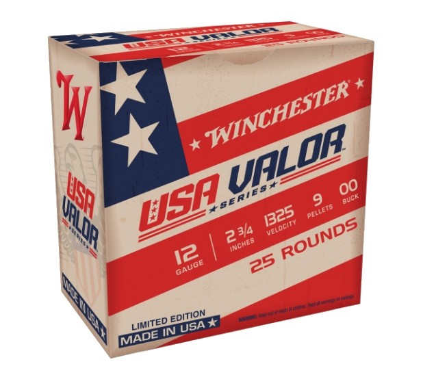 Winchester USA Valor 12 Gauge 2-3/4" 00 Buckshot 9 Pellets- Box of 25
