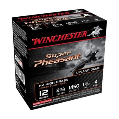 Winchester Super Pheasant 12 Gauge 2-3/4" 1-3/8 oz #4 Shot- Box of 25