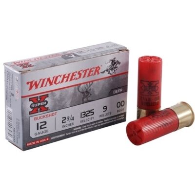 Winchester Super-X 12 Gauge 2-3/4" 00 Buckshot 9 Pellets- Box of 5