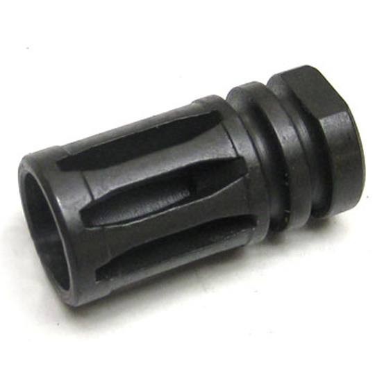 an image of the product CMMG AR-15 A2 Style Standard Flash Hider/Compensator Threaded 1/2"x28- Steel- Matte Black - 55DA5EB