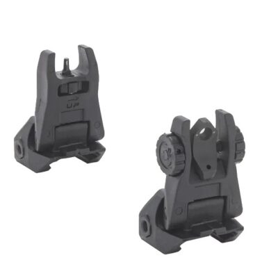 an image of the product MeproLight FUBS Self-Illuminated Flip-Up, Back-up Front & Rear Sights- Green Tru-Dot - 404100