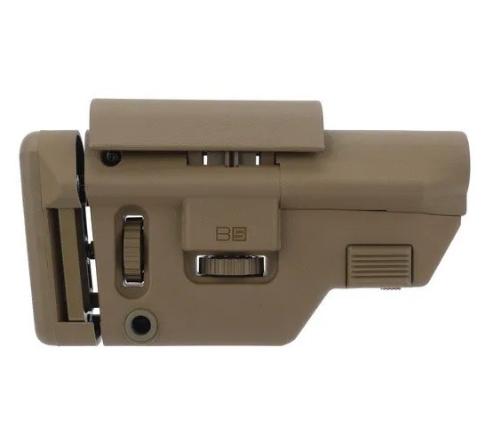 an image of the product B5 Systems AR-15 5.56 Mil-Spec Collapsible Precision Stock- Medium- Coyote Brown Polymer - CPS-1306