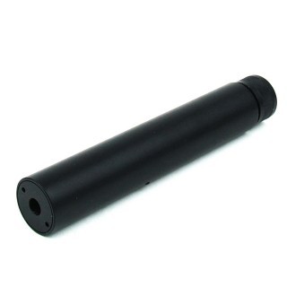 an image of the product AR15 .223/.556 Thread-On Fake Can Style Muzzle Brake 1/2"x28 Thread with Crush Washer- Steel Black - MZ1006L