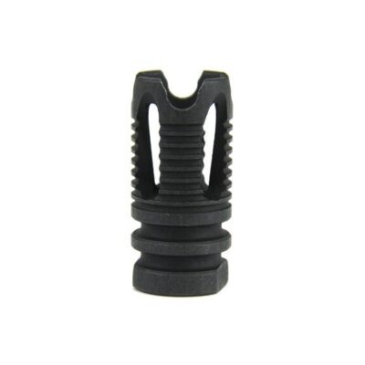an image of the product AR10 .308 Four Prong Muzzle Brake 5/8"x24 Thread with Crush Washer- Black Nitride - MZ1014-3B-N