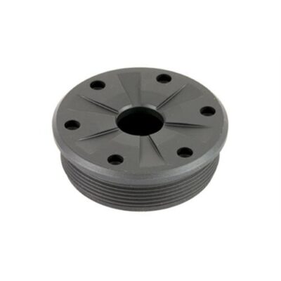 SilencerCo Hybrid .355/9mm Bravo Flat Front Cap- Steel Sniper Gray