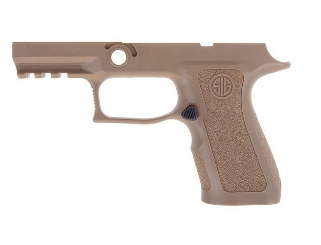 an image of the product SIG SAUER P320 X- Series Grip Module Assembly, Compact, Large, 9mm, .40 S&W, .357 Sig- Coyote- GRIP-MODX-C-943-LG-COY