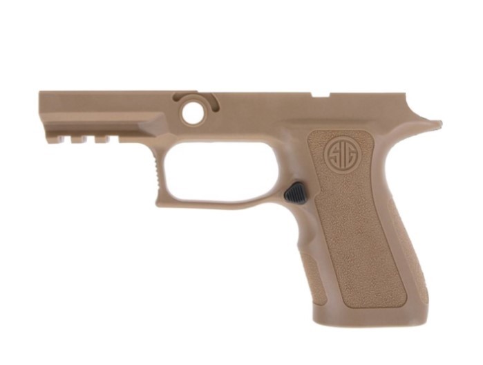 an image of the product SIG SAUER P320 X- Series Grip Module Assembly, Carry, Small, 9mm, .40S&W, .357 Sig- Coyote- GRIP-MODX-CA-943-SM-COY