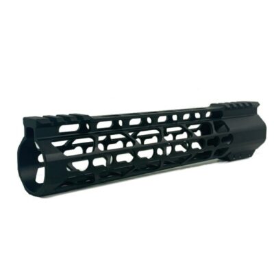 an image of the product AR15 Ultra Slim KeyMod Free-Float Top Cut Clamp-On Handguard 10"- Aluminum Black- 10-KMFF-TCV2