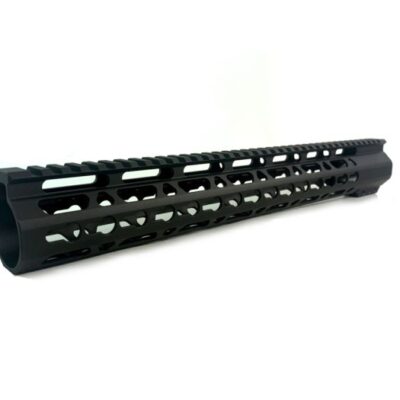 an image of the product AR15 Ultra Slim KeyMod Free-Float  Handguard 15" Full Top Rail- Aluminum Black- 15-KMFF-FTV2