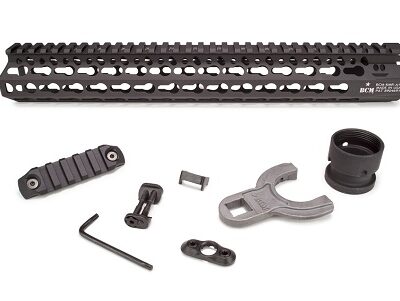 an image of the product BCM KMR Alpha 13" KeyMod Free Float Rail- Aluminum- Black- KMRA13556BLK