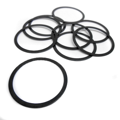 AR15 .223 Barrel Nut Washer / Free Float Quad Rail Barrel Nut Shim 0.5mm- Stainless Steel Black