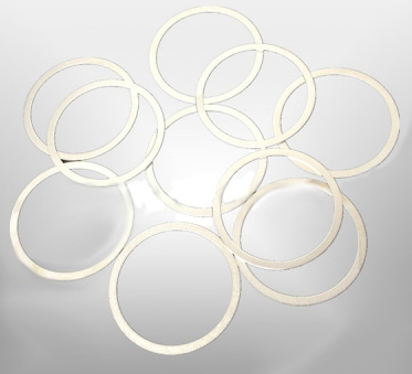 AR15 .223 Barrel Nut Washer / Free Float Quad Rail Barrel Nut Shim 0.5mm- Stainless Steel Silver