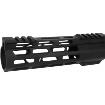 an image of the product AR15 Ultra Slim M-LOK Free Floating Modular Handguard- 7"- Aluminum Black- HG08-7