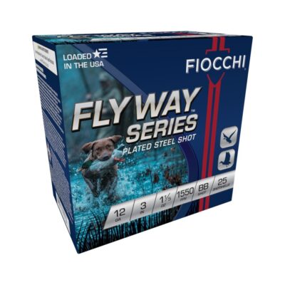 Fiocchi Flyway Series 12 Gauge 3" 1-1/5 oz BB Zinc-Plated Steel Shot- Box of 25