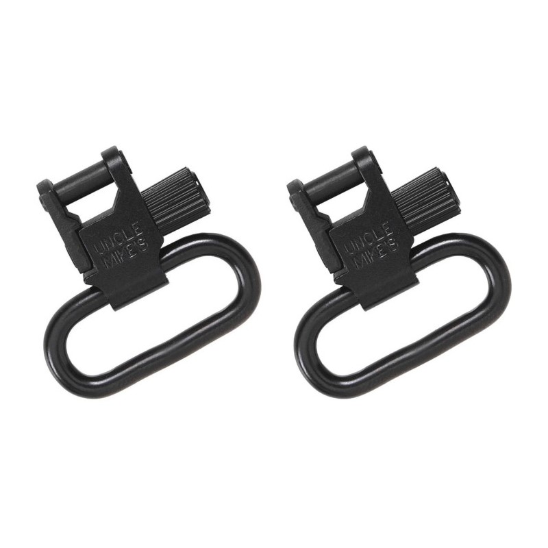 an image of the product Uncle Mike's Quick Detachable Super Sling Swivels 1.25"- Black- 1403-3
