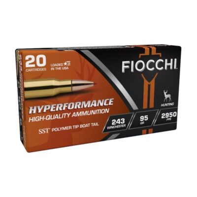 Fiocchi Hyperformance .243 Winchester 95 Gr. Hornady SST Polymer Tip Boat Tail- Box of 20