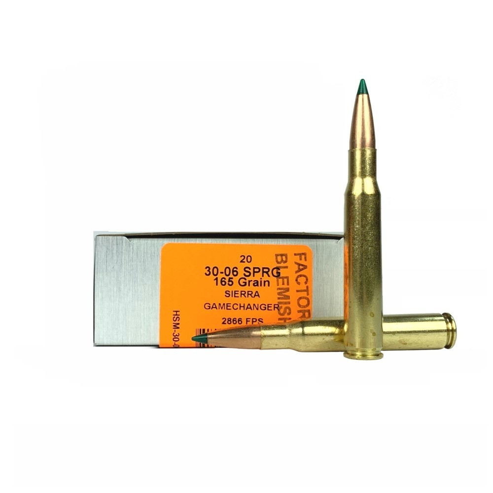 HSM Factory Blemish Tipping Point .30-06 Springfield 165 Gr. Sierra GameChanger- Box of 20