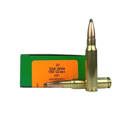 HSM .308 Winchester 180 Gr. Sierra GameKing Soft Point Boat Tail- Box of 20