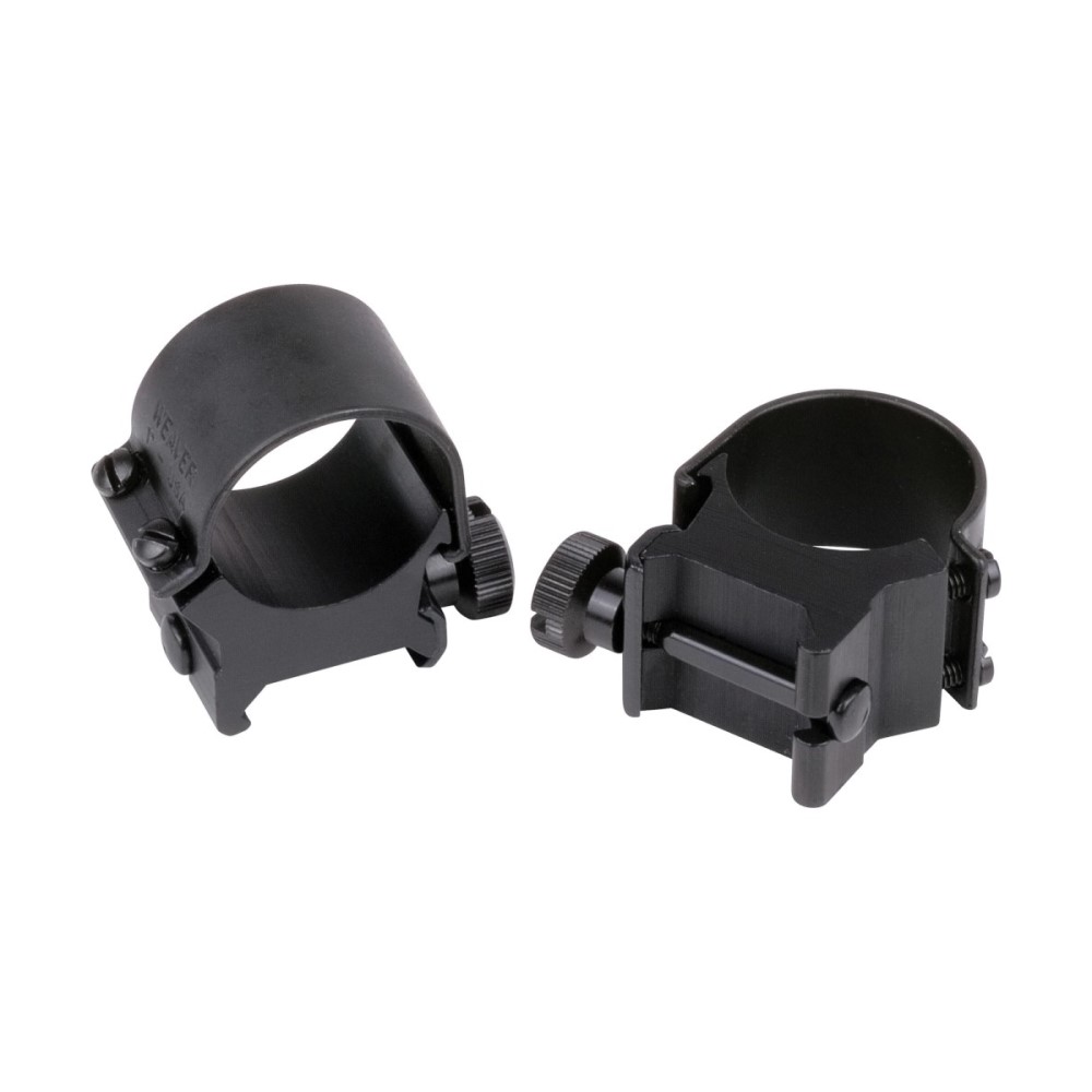 Weaver 1" Top-Mount Weaver-Style Quick Detach Rings Low Height- Matte Finish