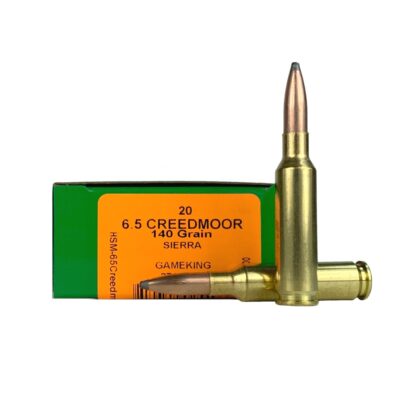 HSM 6.5mm Creedmoor 140 Gr. Sierra GameKing Soft Point Boat Tail- Box of 20