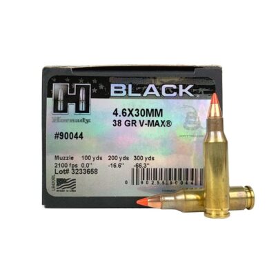 Hornady Black 4.6x30mm 38 Gr. V-Max- Box of 25