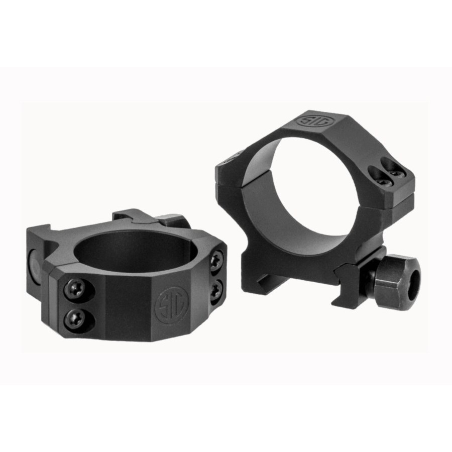 SIG SAUER ALPHA1 Hunting Scope Rings, 34mm Low, Aluminum, Complete Set- Black