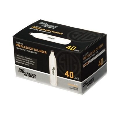 SIG SAUER 12 Gram Prefilled CO2 Cylinder- Pack of 40