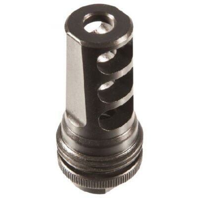 SilencerCo ASR .338 Cal 3-Port Muzzle Brake Suppressor Mount 5/8x24"- Steel Black