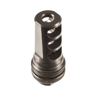 SilencerCo ASR .338 Cal 3-Port Muzzle Brake Suppressor Mount 3/4x24"- Steel Black