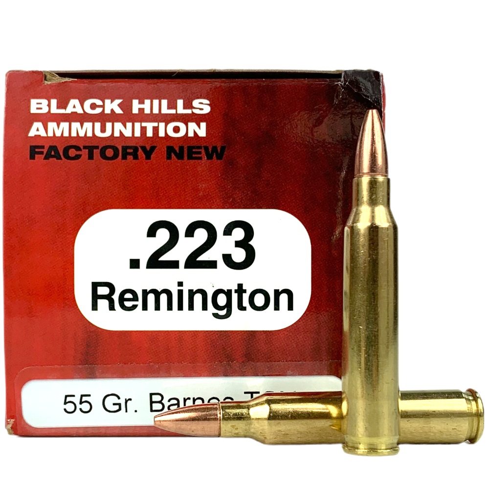 Black Hills .223 Remington 55 Gr. Barnes TSX Hollow Point- Lead-Free- Box of 50- D223N17