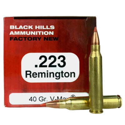 an image of the product Black Hills .223 Remington 40 Gr. Hornady V-Max Polymer Tip- Box of 50