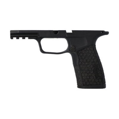 SIG SAUER P365-XMACRO LXG Laser Engraved Grip Module Assembly, S/M/L Backstraps, Hexagonal Aggressive- Black