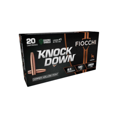 Fiocchi Knock Down 6.5mm Creedmoor 120 Gr. Copper Hollow Point- Lead-Free- Box of 20