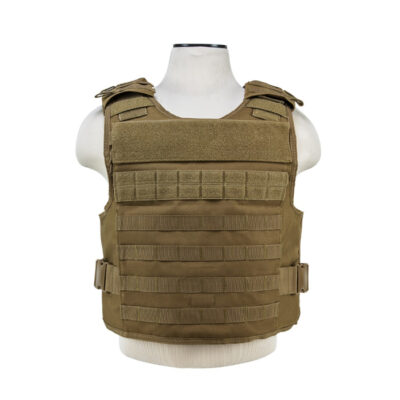 VISM Plate Carrier With External Pockets, Medium-2XL - Tan