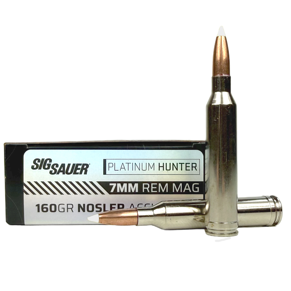 SIG SAUER Platinum Hunter 7mm Remington Magnum 160 Gr. Nosler Accubond- Box of 20